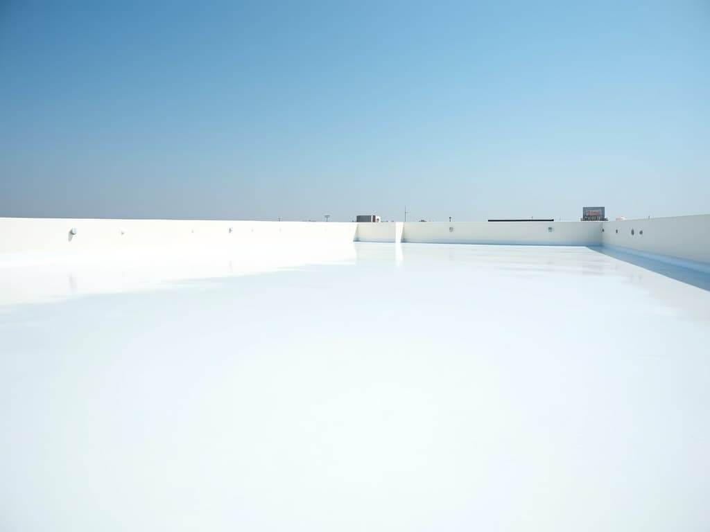 Foam roof after recoating by Allstate Roofing Phoenix AZ