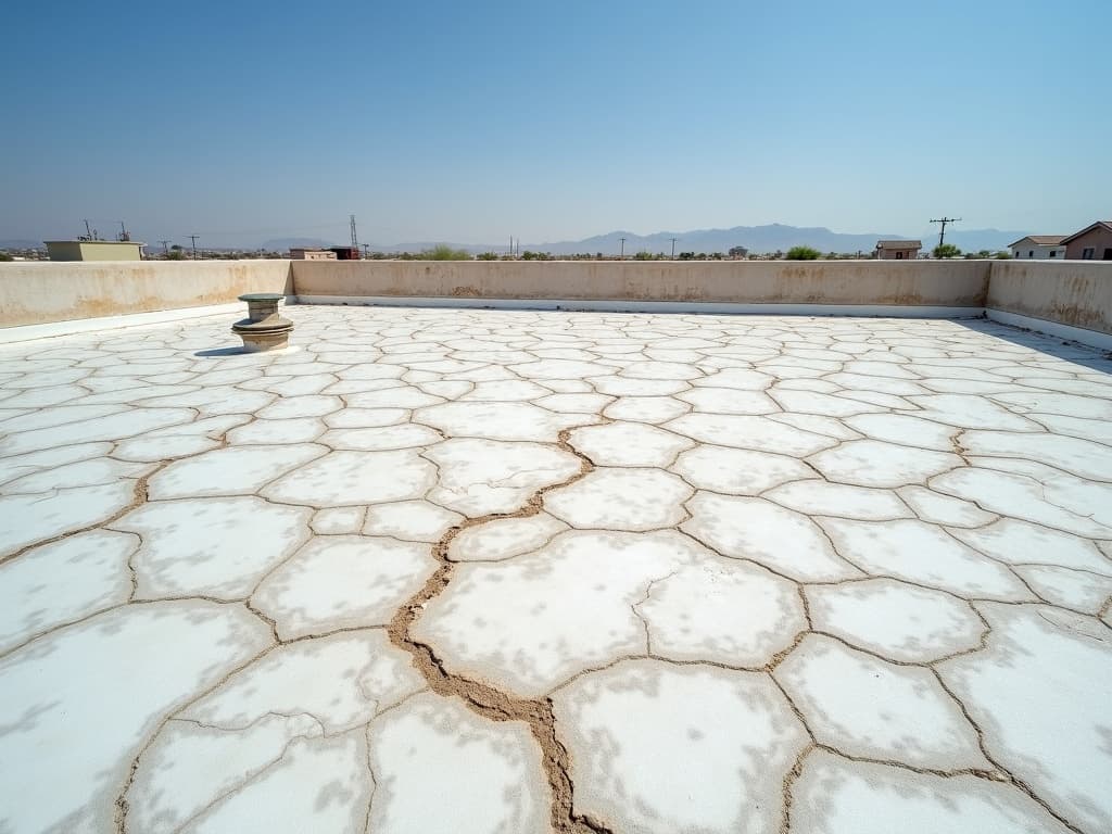 Foam roof before recoating in Phoenix AZ