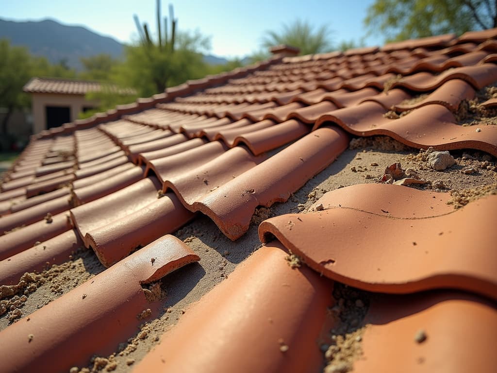 Tile roof before repair in Phoenix AZ